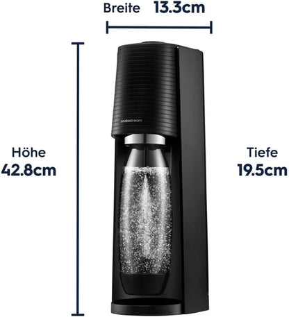 SodaStream Terra Water Carbonator – 3 x Carbonator Bottles & CO2 Cylinder