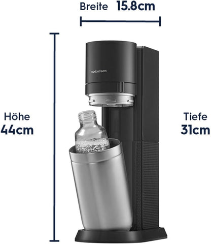 SodaStream Duo Water Carbonator – 2 x 1 Litre Carbonator Bottles, Grey