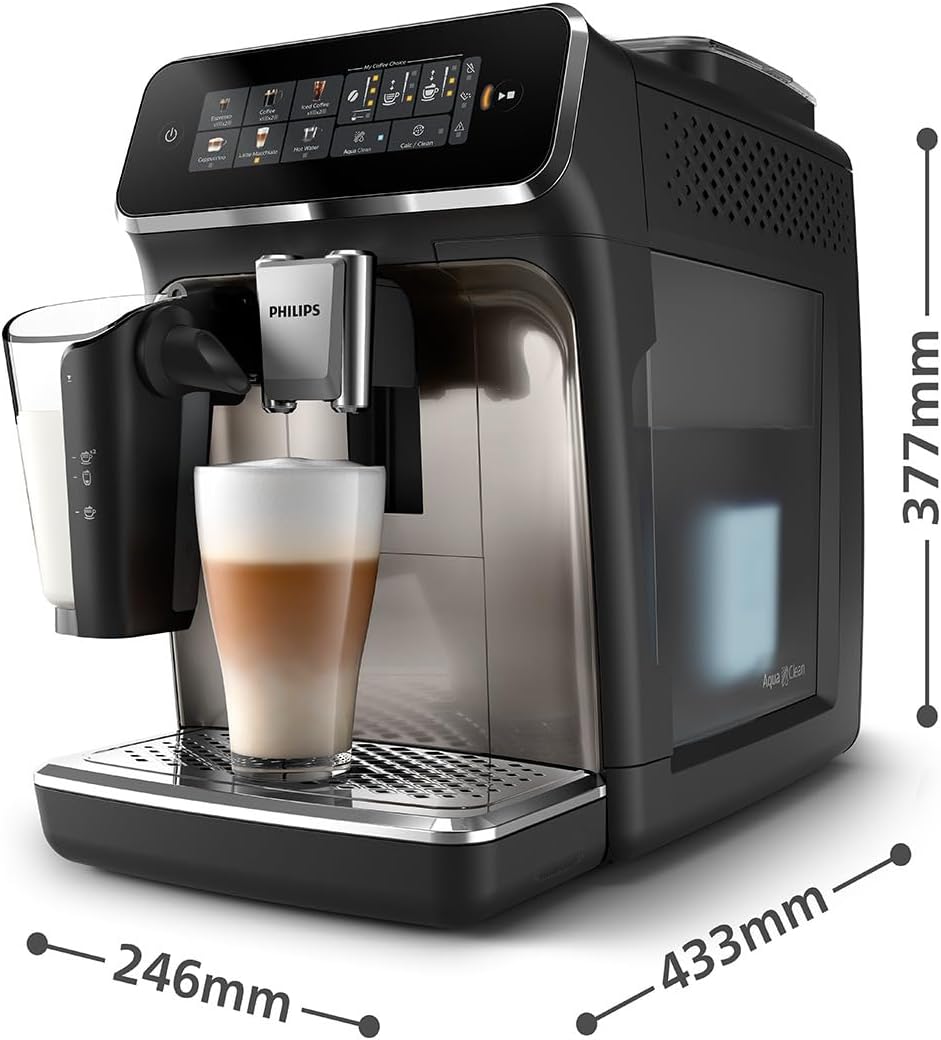 Philips LatteGo 3300 Series Fully Automatic Coffee Machine, Chrome
