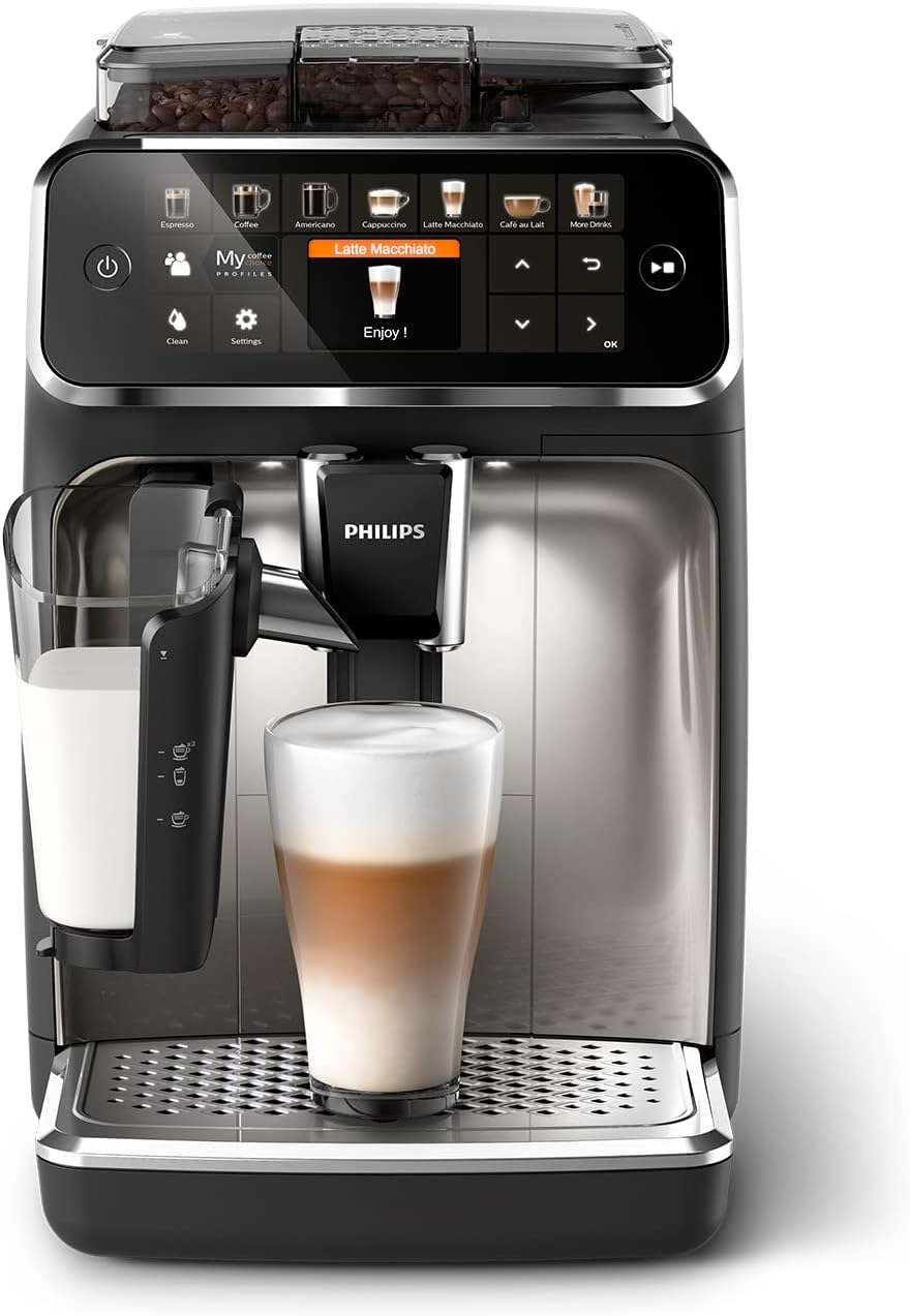 Philips LatteGo 5400 Series Fully Automatic Coffee Machine, Chrome
