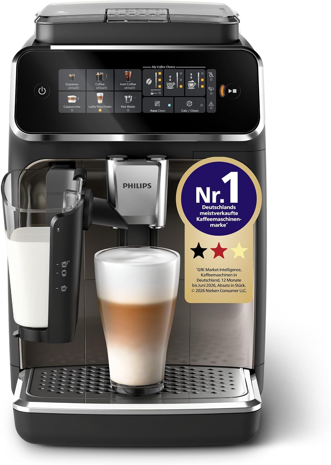 Philips LatteGo 3300 Series Fully Automatic Coffee Machine, Chrome