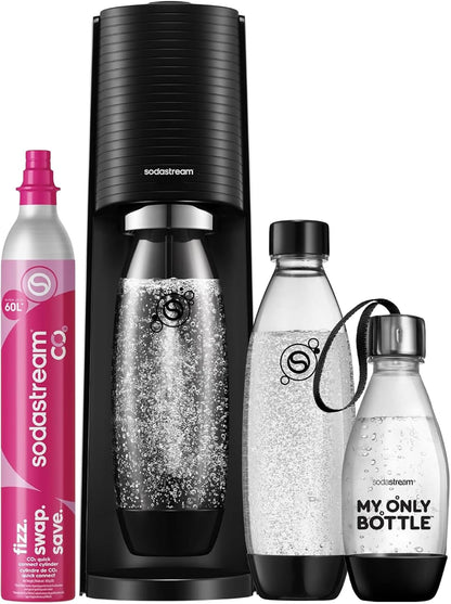 SodaStream Terra Water Carbonator – 3 x Carbonator Bottles & CO2 Cylinder