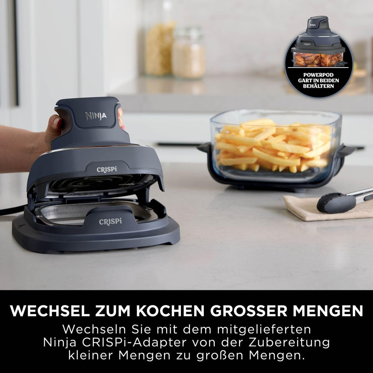 Ninja CRISPi Portable Air Fryer 3.8L 4-in-1 1700W Grey