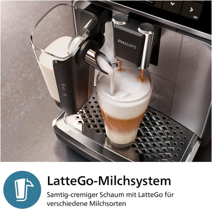 Philips LatteGo 3300 Series Fully Automatic Coffee Machine, Chrome