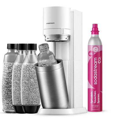 SodaStream Duo Water Carbonator – 4 x 1 Litre Carbonator Bottles & CO2