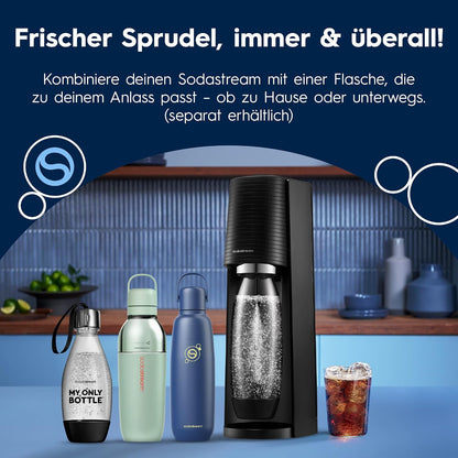 SodaStream Terra Water Carbonator – 3 x Carbonator Bottles & CO2 Cylinder