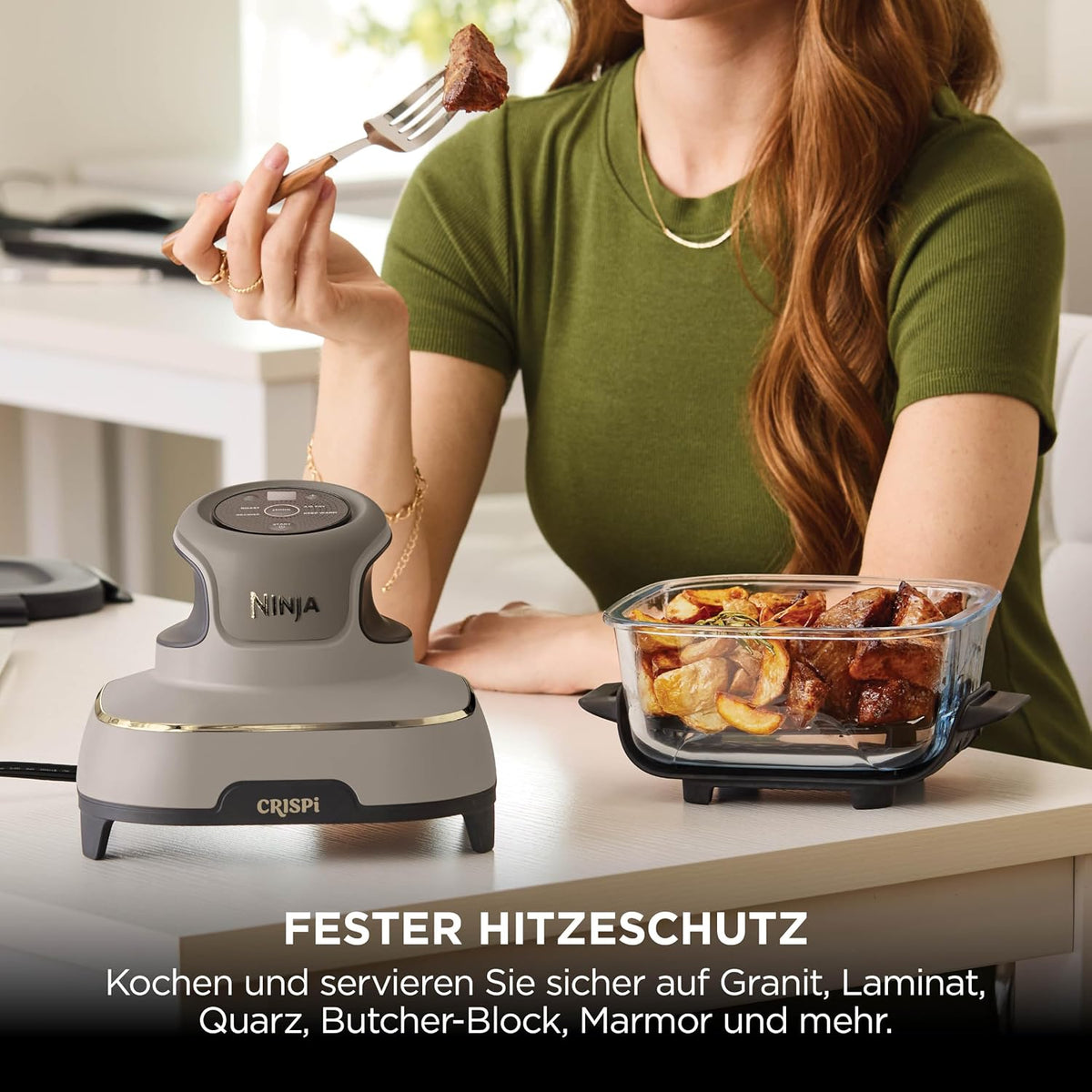 Ninja CRISPi Portable Air Fryer 3.8L 4-in-1 1700W Stone Gold