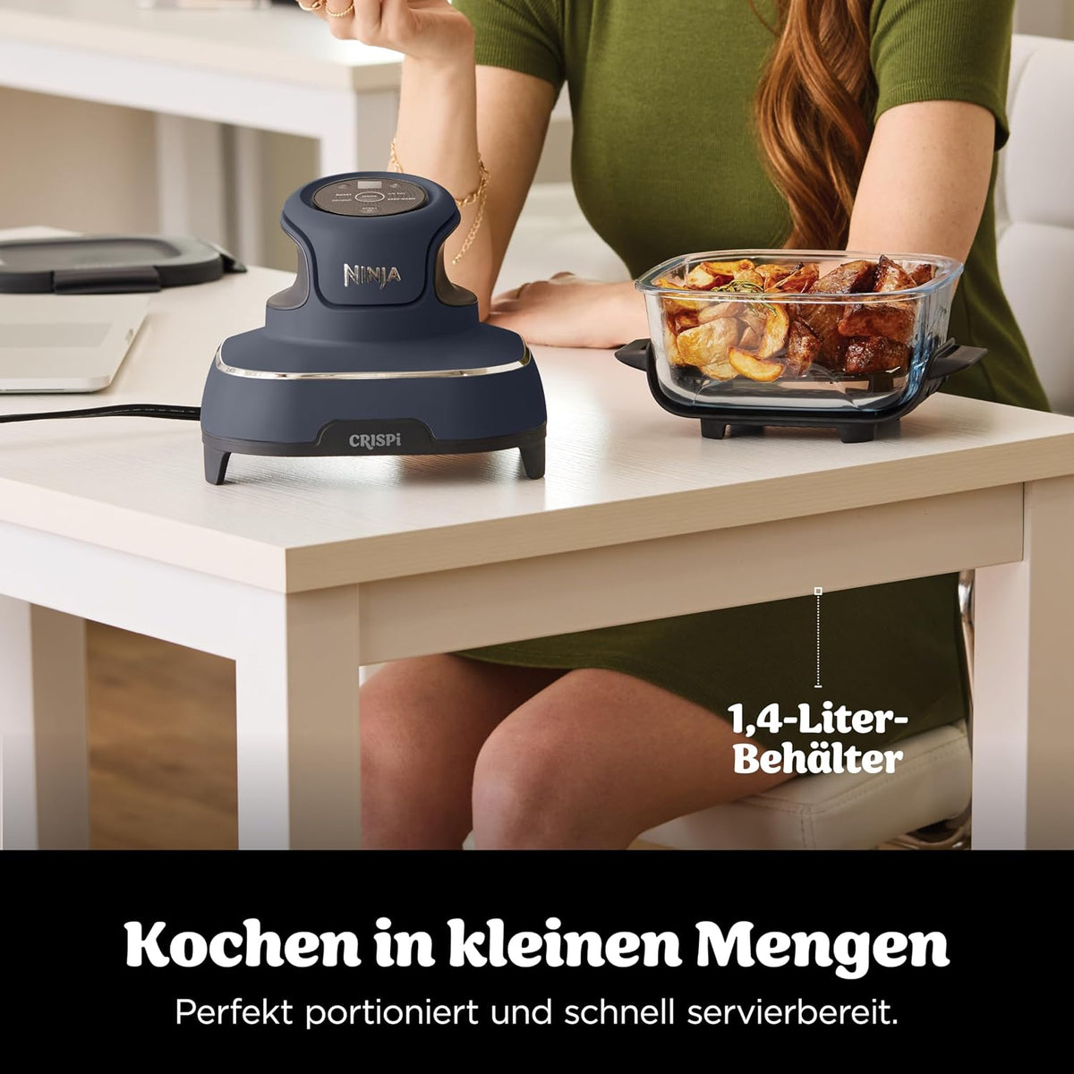 Ninja CRISPi Portable Air Fryer 3.8L 4-in-1 1700W Grey