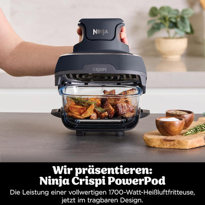 Ninja CRISPi Portable Air Fryer 3.8L 4-in-1 1700W Grey