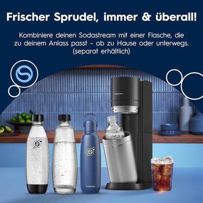 SodaStream Duo Water Carbonator – 4 x 1 Litre Carbonator Bottles & CO2