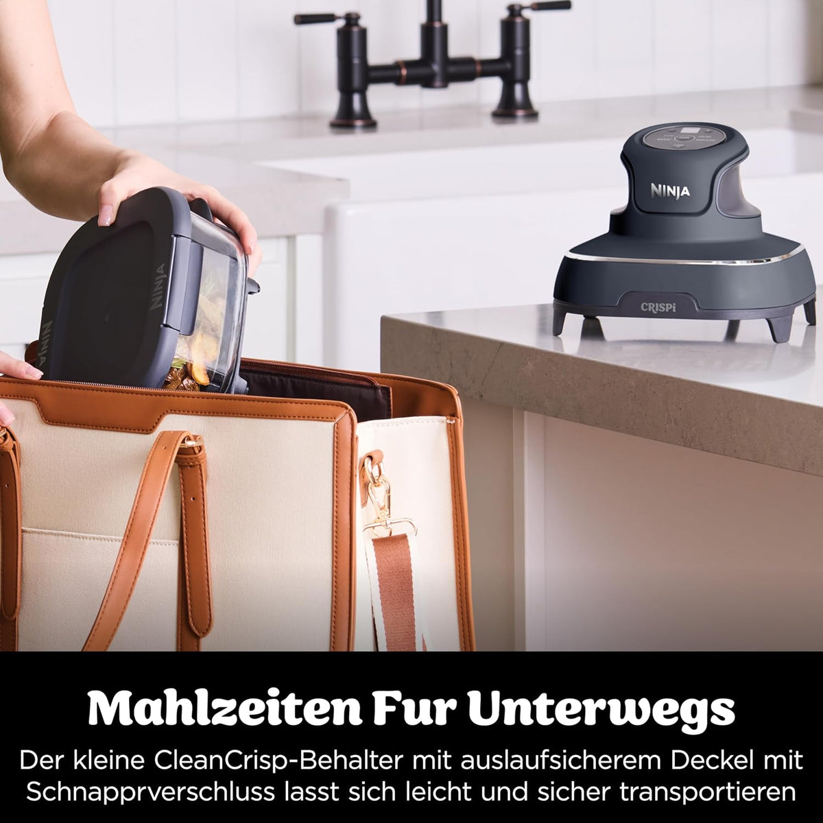 Ninja CRISPi Portable Air Fryer 3.8L 4-in-1 1700W Grey