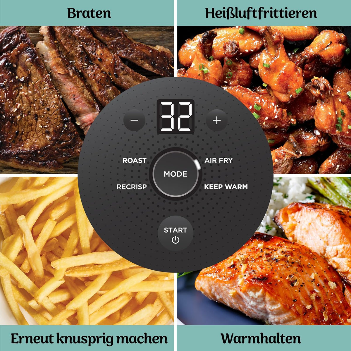 Ninja CRISPi Portable Air Fryer 3.8L 4-in-1 1700W Grey